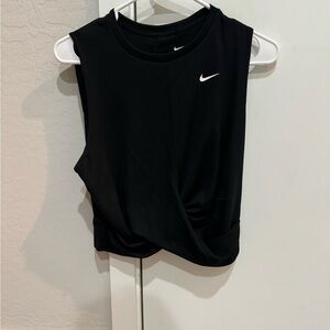 Black Sleeveless Crop Tank Top